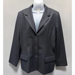 VTG 80s Neiman Marcus 100% Wool Blazer Jacket 3 Button Womens Sz 16 Made In USA